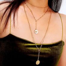 Многослойное колье под золото (арт. 81029-2)