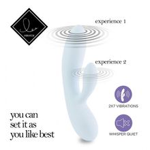 FeelzToys Нежно-голубой вибратор-кролик Lea Rabbit Vibrator - 20,2 см. (нежно-голубой)