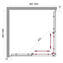 Душевой уголок BELBAGNO UNO-A-2 UNO-A-2-90-C-Cr