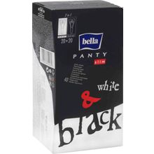 Bella Panty Slim Black & White 40 прокладок в пачке