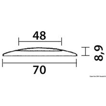 Osculati Ceiling light SS ring 6 LEDs blue, 13.179.53