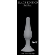 Lola toys Светло-серая анальная пробка Slim Anal Plug Large - 12,5 см. (серый)