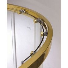 Душевой уголок Cezares Modena R1 Grazia (90x90) (правый) матовое стекло с узором (золото)