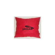  Подушка Jaguar красная вышивка черная