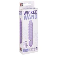 Dream Toys Фиолетовый ребристый мини-вибратор NEON WICKED WAND PURPLE - 11,4 см. (фиолетовый)