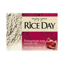 Мыло туалетное для рук и тела с экстрактом граната и пиона  CJ Lion Rice Day Oriental & Natural Pomegranate Soap 100г