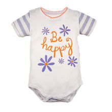 NewBorn Боди короткий рукав "Be happy" 13-02-2