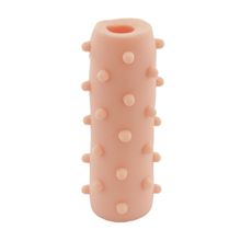 ToyFa Телесная насадка на пенис с шишечками XLover - 14,5 см. (телесный)
