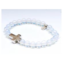 Браслет cross (крест) из лунного камня