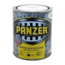 КРАСКА "PANZER" ДЛЯ МЕТАЛЛА  ГЛАДКАЯ  КОРИЧНЕВАЯ 0,25 Л   RAL 8017