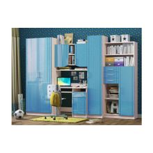 Регион 58 Детская стенка Юниор МДФ, голубой глянец