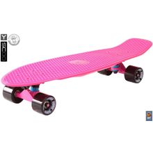 402-P Скейтборд Y-SCOO Big Fishskateboard 27" винил 68,6х19 с сумкой PINK black