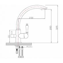 Смеситель Zorg ZR 314 YF-33 Br