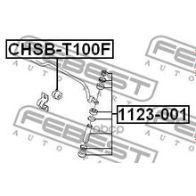 Втулка Стабилизатора | Перед Прав Лев | Chevrolet Lanos (T100) 1997-2002 D=24.3 Мм Febest арт. CHSBT100F