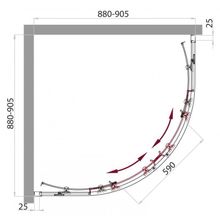 Душевой уголок BELBAGNO SELA-R-2 SELA-R-2-90-C-Cr