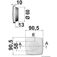 Osculati Встраиваемый светодиодный светильник Square, 13.443.41