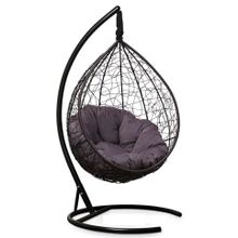 Кресло кокон подвесное SEVILLA VERDE VELOUR коричневое + каркас