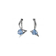 Серьги Астер из серебра 925 пробы, 260с_blue