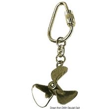 Osculati Pendant polished brass keyring Propeller, 35.831.00