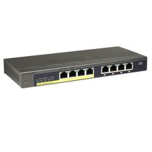 netgear (8-port 10 100 1000 mbps (including 4 poe, budget 45w) switch prosafe plus with external power supply and green features, managed via gui) gs108pe-300eus