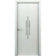 Межкомнатная ламинированная дверь Кантри белая остекленная
