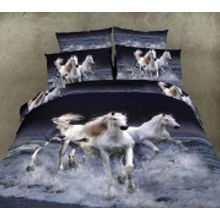 Постельное белье Лошади Сатин Евро с 2мя наволочками Famille RS82-3