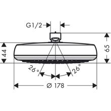 Верхний душ Hansgrohe Crometta 1jet (26577400) (160 мм) белый хром