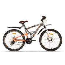 Производитель не указан Велосипед STARK Indy FS Disc (2014), Цвет - серый оранжевый, Размер -  17