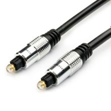 Кабель аудио оптический TOSLINK M-M, 5 м, металический разъем, Silver Head, ATcom (АТ0705)