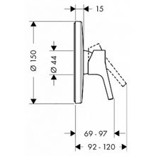 Смеситель Hansgrohe Talis S 72606000 для душа