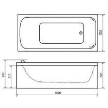 Акриловая ванна Triton 140х70  Стандарт Экстра
