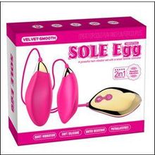 Warrior Kings Парные розовые виброяца Sole Egg с пультом (розовый)