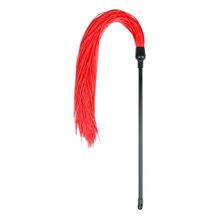 EDC Wholesale Плеть с красными силиконовыми хвостами Red Silicone Tickler - 45 см. (красный с черным)