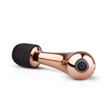 Золотисто-черный мини-вибратор Mini Curve Massager - 13 см. (187831)