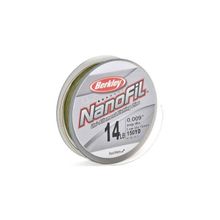 Леска моно. Berkley NanoFil Green, 125m, 0,17mm, зеленый