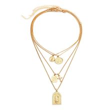 Многослойное колье под золото (арт. 78513-10)