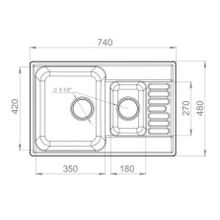 Кухонная мойка Granula C-02 бежевый