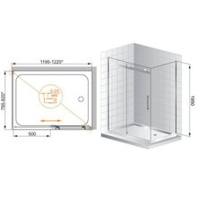 Душевой уголок Cezares Stylus AH1 (120x80) прозрачное стекло