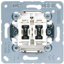 Jung Выключатель двухклавишный с подсветкой Jung 10А 250V 505U5 ID - 243442