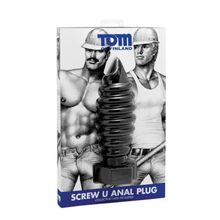 Анальная пробка с ребрами Tom of Finland - 20 см. Черный