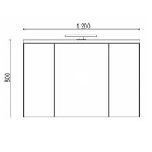 Зеркало-шкаф Акватон Брук 120, 1A200802BC010
