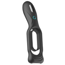 Черное двойное эрекционное виброкольцо N 88 Vibrating Rechargeable Cock Ring (220515)