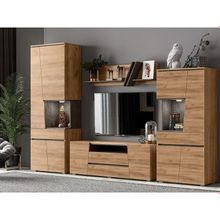 Шкаф Соренто, 702х418х2006, Дуб крафт Бетон темный