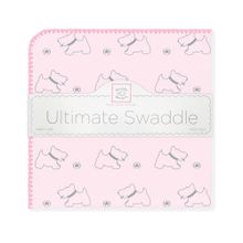 SwaddleDesigns Ultimate Gray Doggie розовая