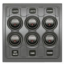 BEP Marine Панель выключателей BEP Marine Contour 1000-6W 6 выключателей 16 А 108 x 108 мм