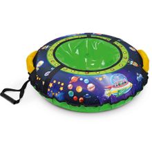 Тюбинг 70см  с камерой Nika Kids (низ-ПВХ, верх-ткань)(пришельцы, зеленый) (ТБ3К-70)