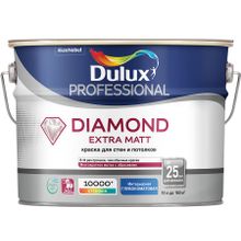 DULUX Diamond Extra Matt база BW белая краска износостойкая глубокоматовая (10л)   DULUX Professional Diamond Extra Matt base BW краска в д для стен и потолков глубокоматовая (10л)