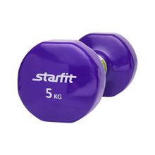 Гантель виниловая StarFit DB-101 5 кг фиолетовая