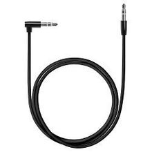 Аудио-кабель Deppa, 3.5 mm jack, 1.2 м, L-коннектор, тонкие коннекторы, никелевое покрытие коннекторов, черный