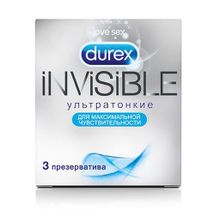 Durex Ультратонкие презервативы Durex Invisible - 3 шт.